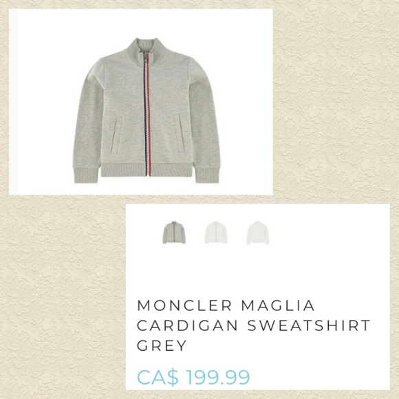moncler maglia cardigan grey